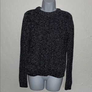 H&M Women's Marled Charcoal Crewneck Sweater